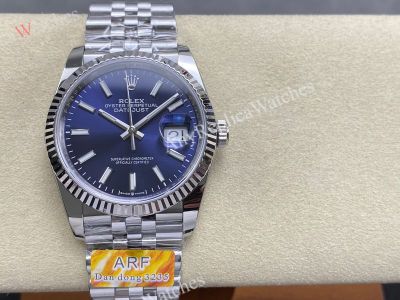 AR Factory Rolex Datejust Dandong 3235 Movement 36mm Blue Face SS Jubilee Band Watch